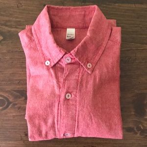 American Apparel Red Chambray Shirt